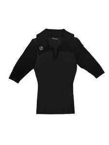 Kiko Kostadinov - Larissa Knit Polo Pitch Black